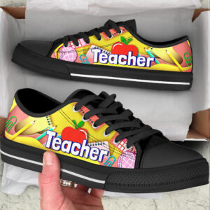 Teacher Art Paper Cut Out Low Top Shoes Best Gift For Teacher School Shoes Best Shoes For Him Or Her 2