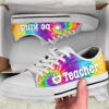 Teacher Bekind Tie Dye Low Top Shoes – Best Gift For Teacher, School Shoes – Best Shoes For Him Or Her