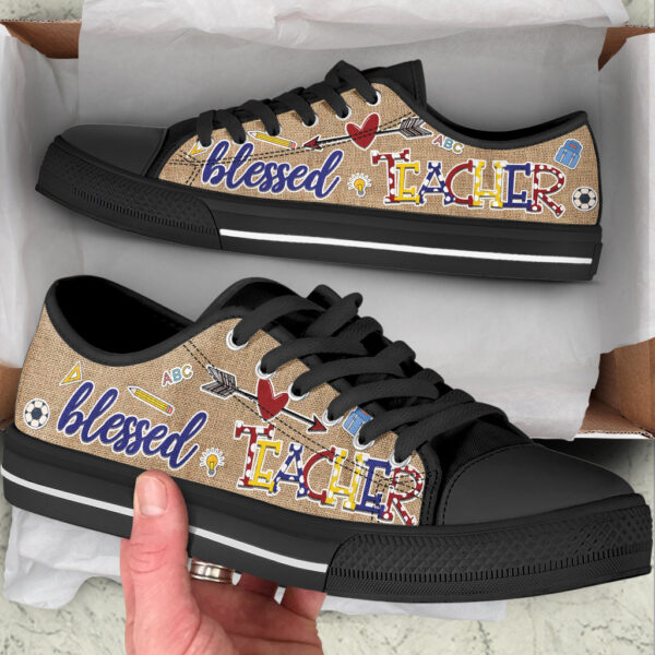 Teacher Blessed Low Top Shoes – Best Gift For Teacher, School Shoes – Best Shoes For Him Or Her