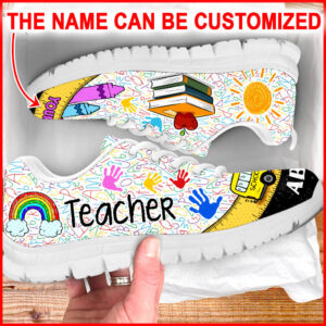 Teacher Shoes Bus Ruler Sneaker Walking…
