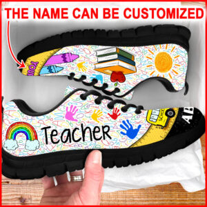 Teacher Shoes Bus Ruler Sneaker Walking Shoes Personalized Custom Best Shoes For Teacher 3