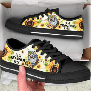 Teacher Shoes Sunflower Owl Low Top Shoes Best Gift For Teacher School Shoes Best Shoes For Him Or Her 2