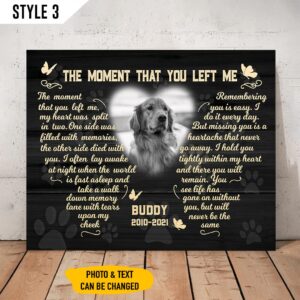 The Moment That You Left Me My Heart Was Split In Two Dog Matte Canvas Poster Wall Art Canvas Gift For Dog Lovers 1
