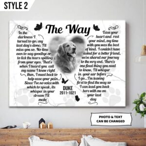 The Way In The Darkness I Turned To Go Dog Art On Canvas Horizontal Canvas Poster Gift For Pet Lovers 1