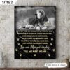 They Say There Is A Reason They Say That Time Will Heal Dog Personalized Vertical Canvas – Wall Art Canvas – Dog Memorial Gift