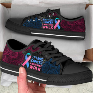 Thyroid Cancer Shoes Awareness Walk Low Top Shoes Best Gift For Men And Women Sneaker For Walking 2