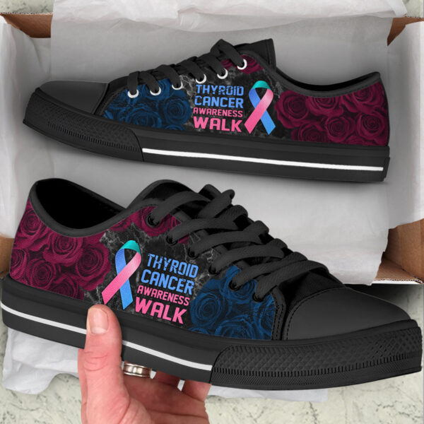 Thyroid Cancer Shoes Awareness Walk Low Top Shoes – Best Gift For Men And Women – Sneaker For Walking
