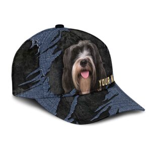 Tibetan Terrier Jean Background Custom Name Cap Classic Baseball Cap All Over Print Gift For Dog Lovers 2 qaeffk