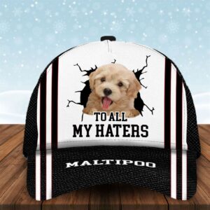 To All My Haters Maltipoo Custom Cap Hats For Walking With Pets Gifts Dog Hats For Relatives 1 ek60ew