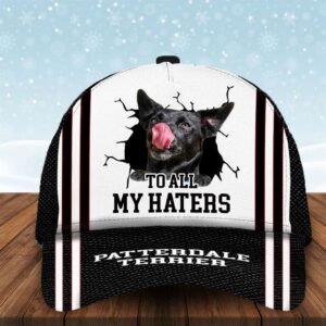 To All My Haters Patterdale terrier Custom Cap Hats For Walking With Pets Gifts Dog Hats For Relatives 1 pmzkei