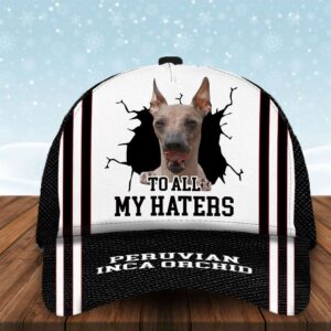 To All My Haters Peruvian Inca Orchid Custom Cap Hats For Walking With Pets Gifts Dog Hats For Relatives 1 bsmyo3