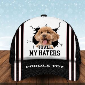 To All My Haters Poodle Toy Custom Cap Hats For Walking With Pets Gifts Dog Hats For Relatives 1 mnvqcb