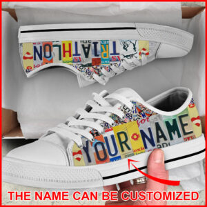 Triathlon Name Personalized Custom Low Top Shoes Casual Shoes Gift For Adults Best Shoes For Him Or Her 1