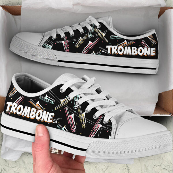 Trombone Color Low Top Music Shoes – Fashionable Casual Shoes Gift For Adults – Sneaker For Walking