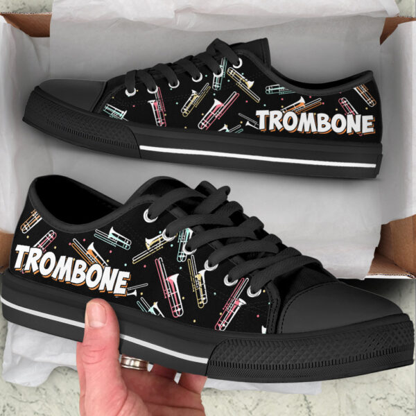 Trombone Color Low Top Music Shoes – Fashionable Casual Shoes Gift For Adults – Sneaker For Walking