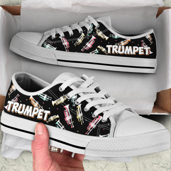 Trumpet Color Low Top Music Shoes – Fashionable Low Top Casual Shoes Gift For Adults – Sneaker For Walking