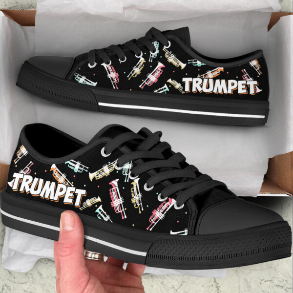 Trumpet Color Low Top Music Shoes – Fashionable Low Top Casual Shoes Gift For Adults – Sneaker For Walking