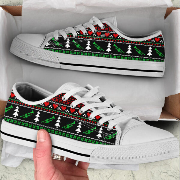 Trumpet Symbol Christmas Low Top Shoes – Shoes – Best Shoes For Christmas – Sneaker For Walking