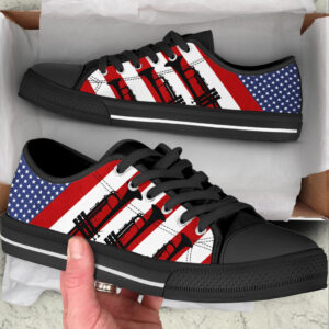 Trumpet Usa Flag Low Top Music Shoes Fashionable Low Top Casual Shoes Gift For Adults Sneaker For Walking 2