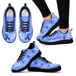 Tuberous Sclerosis Shoes Complex Awareness Heart Ribbon Sneaker Walking Shoes Best Gift For Men And Women 1