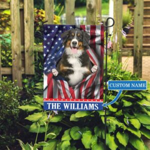 Usa Bernese Mountain Dog Personalized Garden…