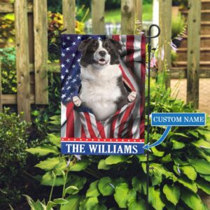 Usa Border Collie Personalized Garden Flag…