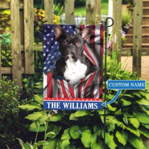 Usa Boston Terrier Personalized Garden Flag…