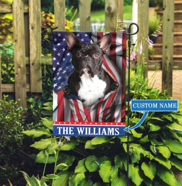 Usa Boston Terrier Personalized Garden Flag – Garden Dog Flag – Personalized Dog Garden Flags