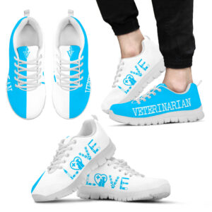 Veterinarian Love Blue White Shoes Fashion Sneaker Comfortable Running Walking Lightweight Casual Shoes Malalan 1