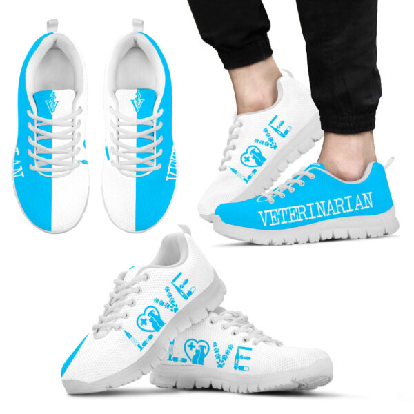 Veterinarian Love Blue White Shoes Fashion Sneaker Comfortable Running Walking Lightweight Casual Shoes Malalan