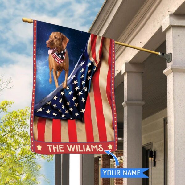 Vizsla Personalized House Flag – Garden Dog Flag – Personalized Dog Garden Flags