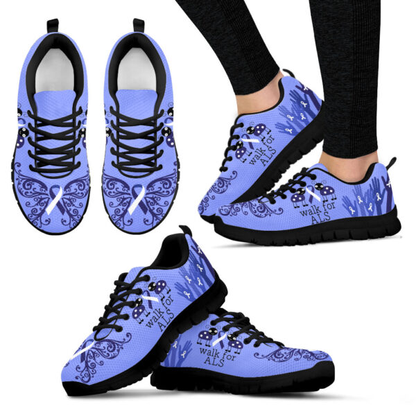 Walk For Als Shoes Sneaker Walking Shoes – Best Gift For Men And Women – Cancer Awareness Shoes