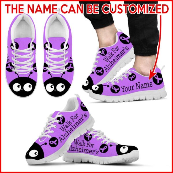 Walk For Alzheimer’s Lady Bug Sneaker – Personalized Custom – Best Shoes For Men And Women