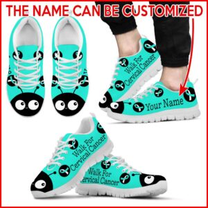 Walk For Cervical Cancer Lady Bug Sneaker Personalized Custom Best Shoes For Men And Women 2