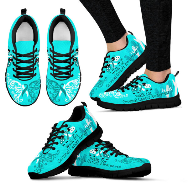 Walk For Cervical Cancer Shoes Awareness Sneaker Walking Shoes – Best Gift For Men And Women Malalan