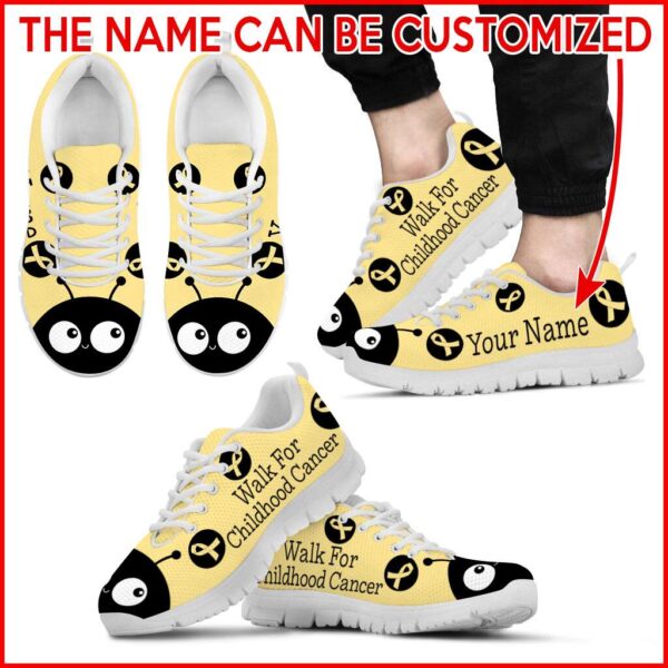 Walk For Childhood Cancer Lady Bug Sneaker – Personalized Custom – Best Shoes For Men And Women