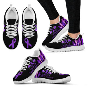Walk For Cystic Fibrosis Black Sneaker Walking Shoes Best Gift For Men And Women Cancer Awareness Shoes 1