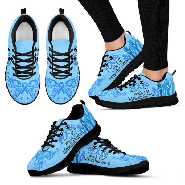 Walk For Mesothelioma Shoes Sneaker Walking Shoes – Best Gift For Men And Women – Cancer Awareness Shoes
