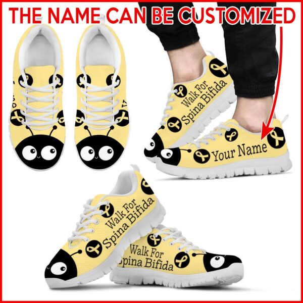 Walk For Spina Bifida Shoes Lady Bug Sneaker – Personalized Custom – Best Shoes For Men And Women