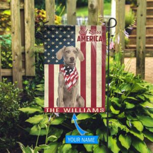 Weimaraner God Bless America Personalized Flag Custom Dog Flags Dog Lovers Gifts for Him or Her 2