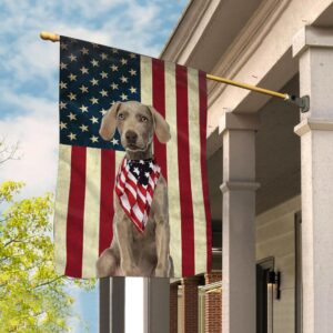 Weimaraner House Flag – Garden Dog…