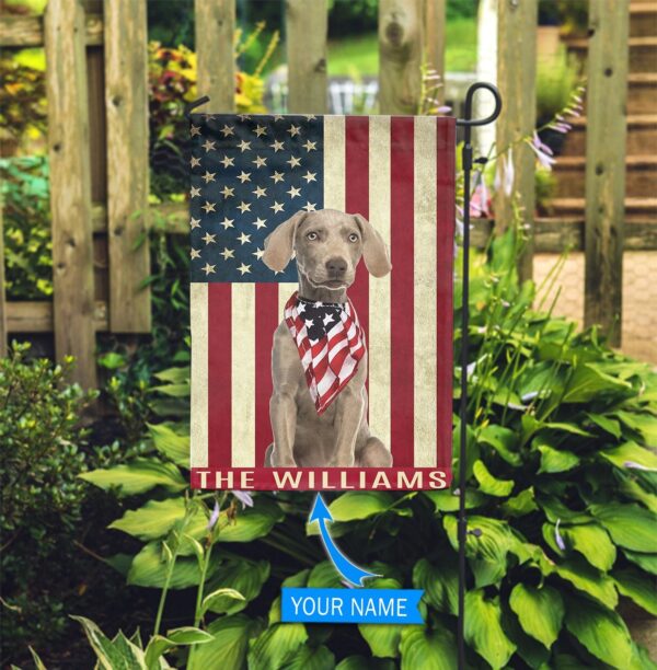 Weimaraner Personalized Garden Flag – Personalized Dog Garden Flags – Dog Lovers Gifts for Him or Her