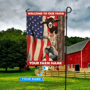 Welcome To Our Farm Goat Personalized Flag Flags For The Garden Outdoor Decoration 2