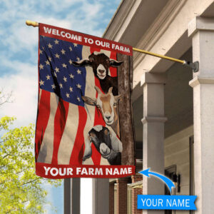 Welcome To Our Farm Goat Personalized Flag Flags For The Garden Outdoor Decoration 3