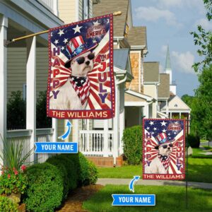 West Highland White Terrier God Bless America 4th Of July Personalized Flag Custom Dog Flags Dog Lovers Gifts for Him or Her 1