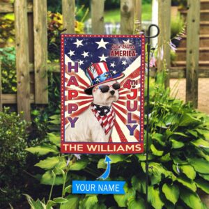 West Highland White Terrier God Bless America 4th Of July Personalized Flag Custom Dog Flags Dog Lovers Gifts for Him or Her 3