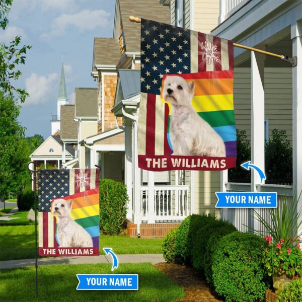 West Highland White Terrier Lgbt Personalized Flag – Custom Dog Flags – Dog Lovers Gifts for Him or Her