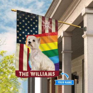 West Highland White Terrier Lgbt Personalized Flag Custom Dog Flags Dog Lovers Gifts for Him or Her 3