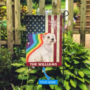 West Highland White Terrier Lgbt Personalized House Flag Custom Dog Flags Dog Lovers Gifts for Him or Her 2