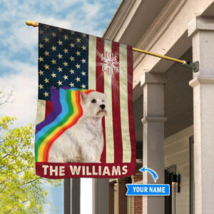 West Highland White Terrier Lgbt Personalized House Flag Custom Dog Flags Dog Lovers Gifts for Him or Her 3